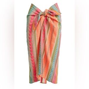 DEVOTION TWINS Size S • Astir Multi Color Skirt Tie Waist Midi Cover Up.